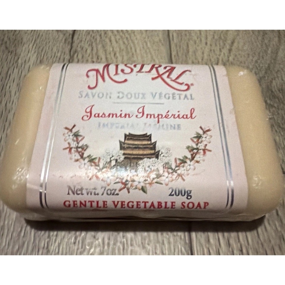 NEW Mistral Savon Doux Vegetal Jasmin Imperial 7 Oz Shea Butter Olive Oil Sealed